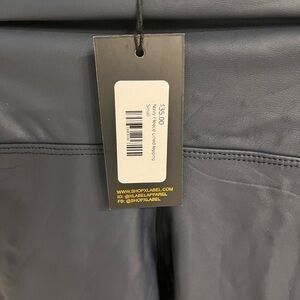 Stylish Gray Leather Pants